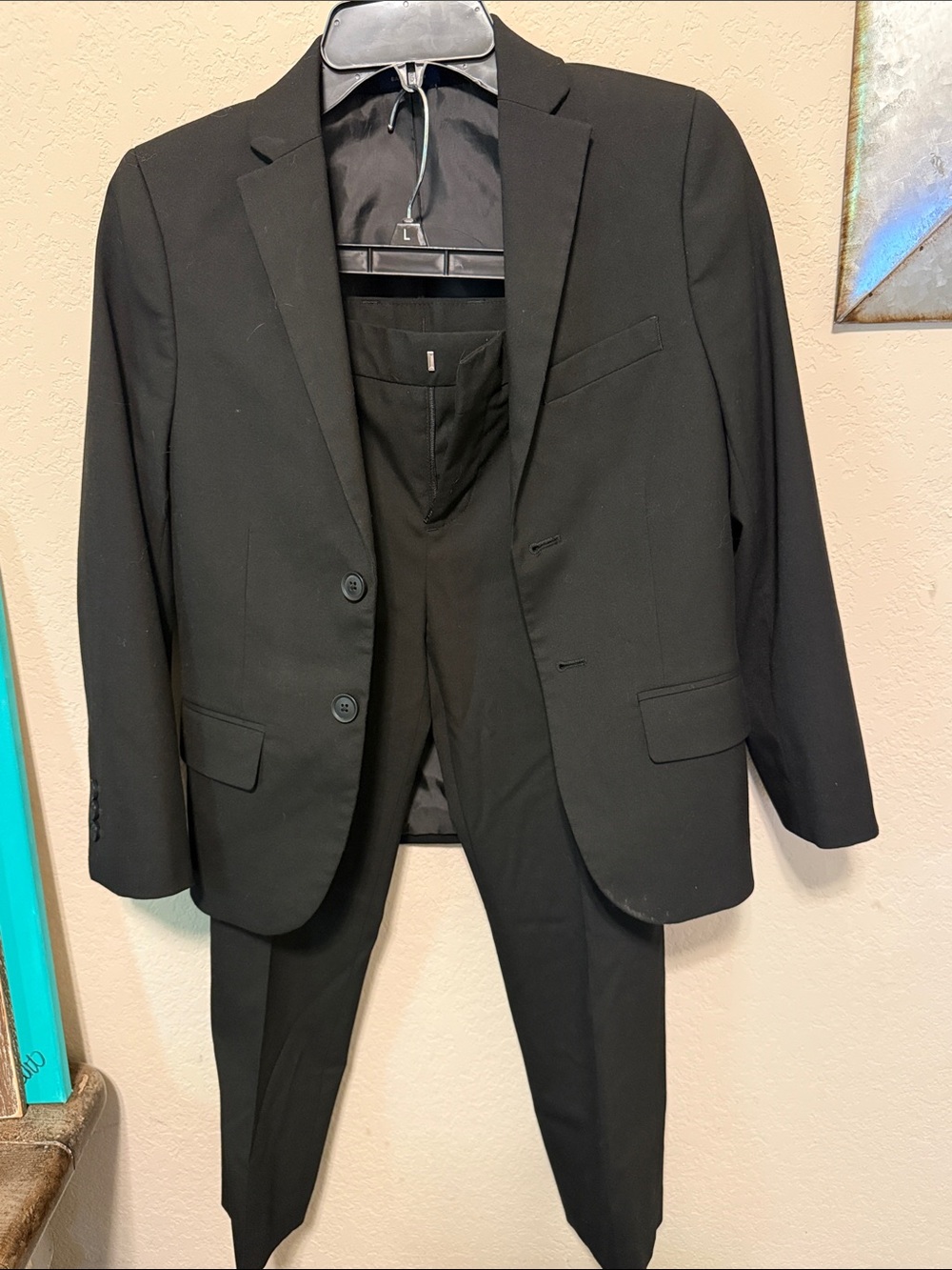 Classic Boys Black Two-Piece Suit - Timeless Formal Blazer & Trousers